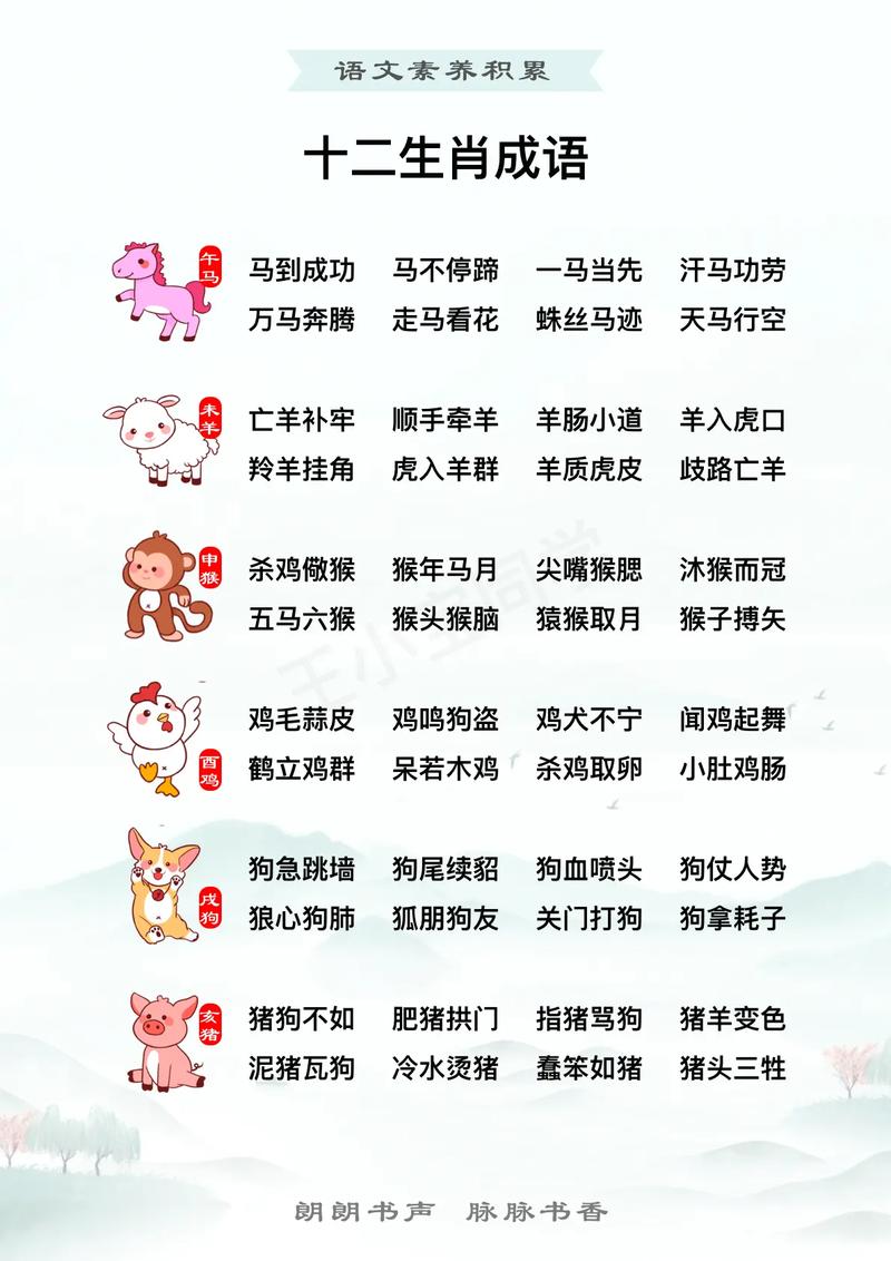 打一生肖成语有哪些:打一生肖成语有哪些呢
